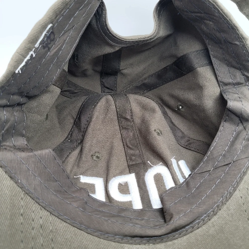 Olive Green With White Embroidered Hope Adjustable Baseball Cap